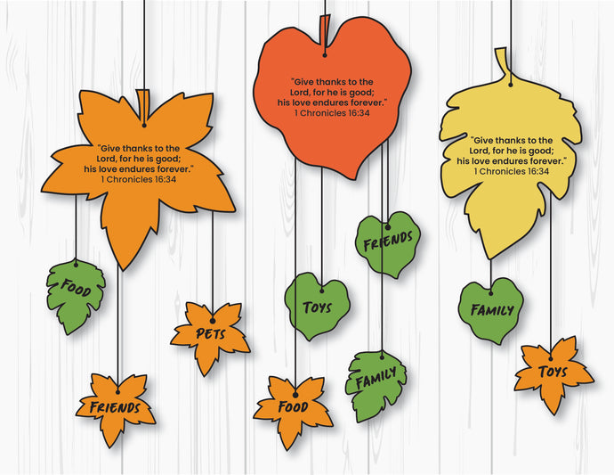 Give Thanks Leaves Coloring Page