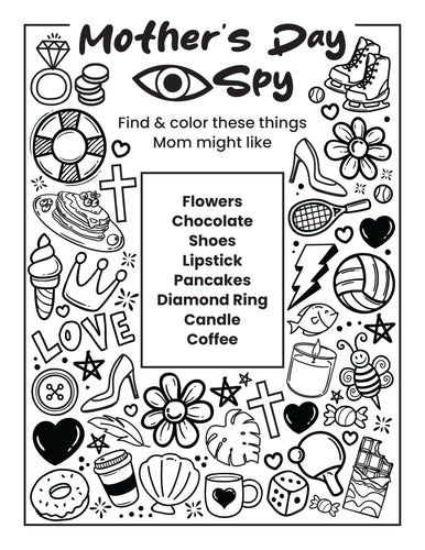 Eye Spy Mother's Day Worksheet