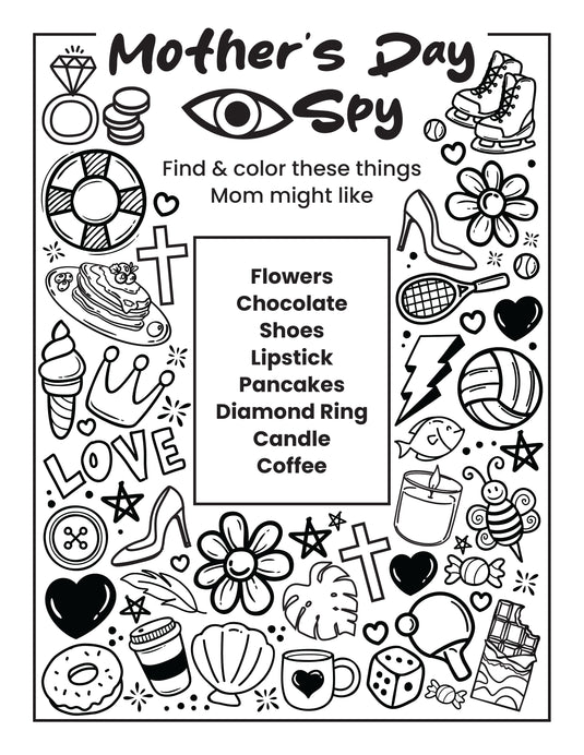Eye Spy Mother's Day Worksheet