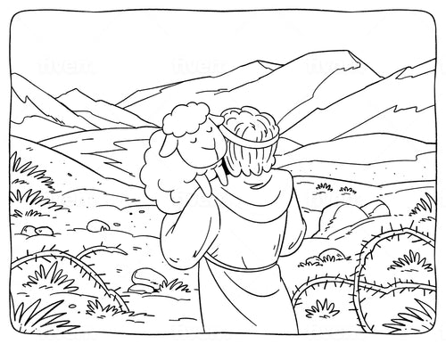 Parable Of Lost Sheep Coloring Page