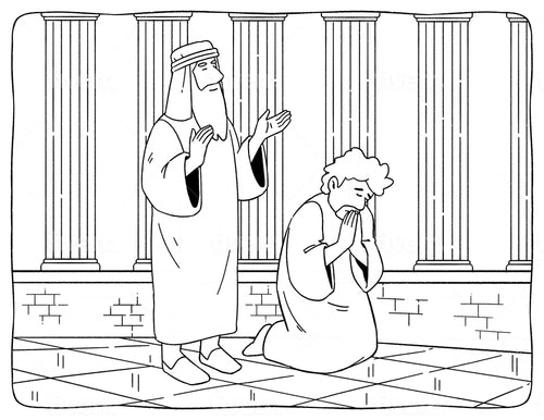 Parable Of The Praying Tax Collector Coloring Page
