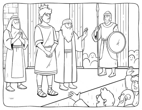 Saul Anointed King Coloring Page
