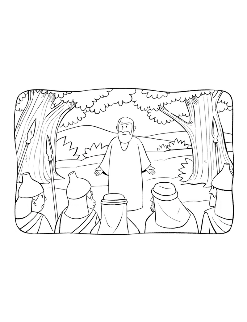 Jesus Arrested Coloring Page