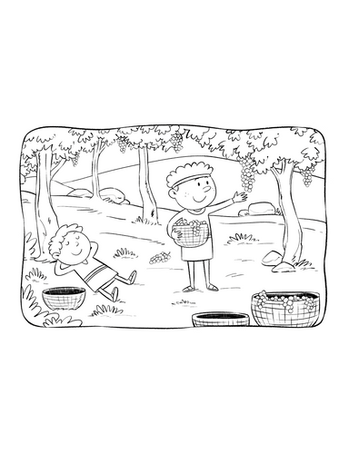Parable Of The Two Sons Coloring Page