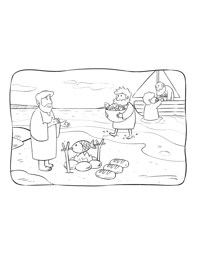 Peter Reinstated Coloring Page