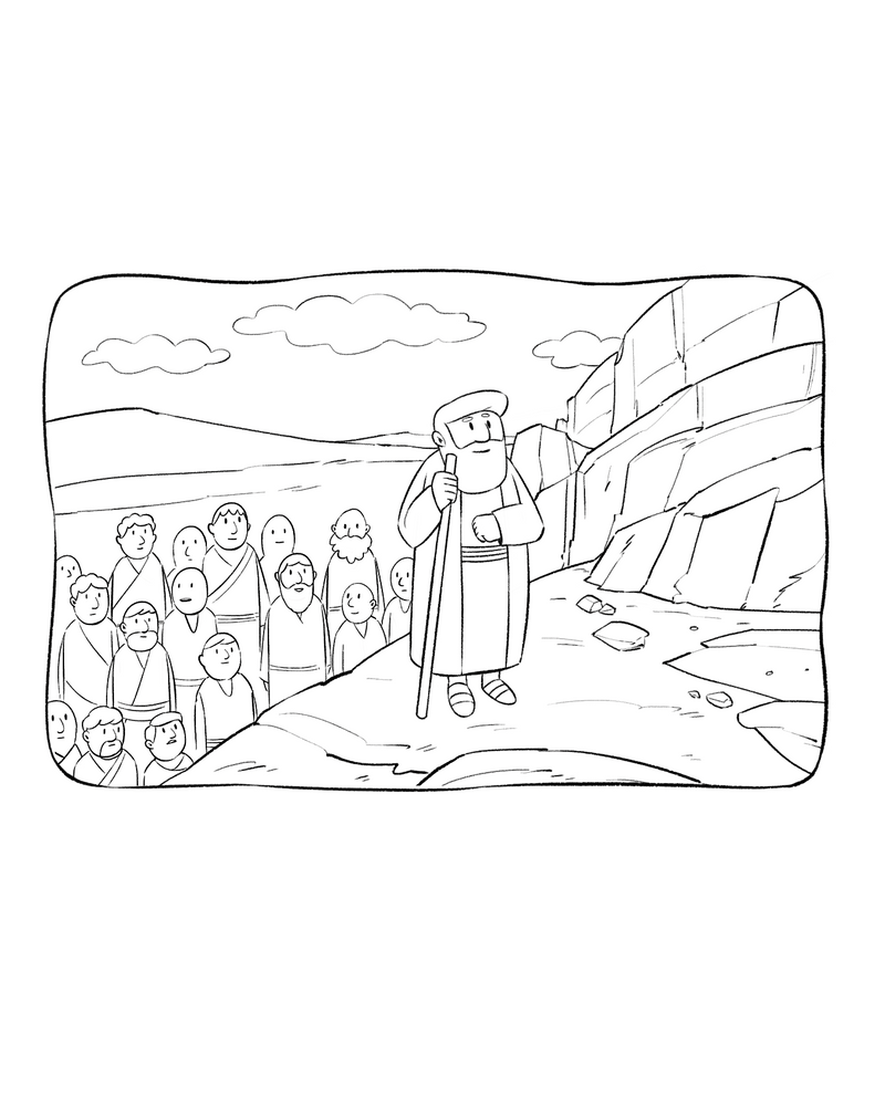 Moses In The Wilderness Coloring Page