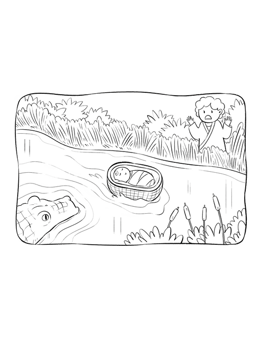 Baby Moses Coloring Page