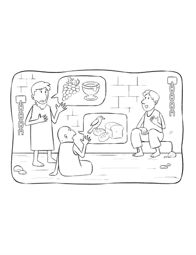 Joseph In Prison Coloring Page