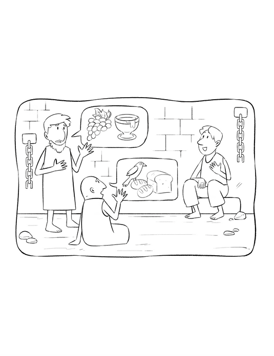 Joseph In Prison Coloring Page