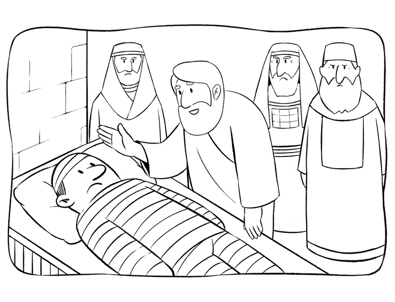 Jesus Heals Coloring Page