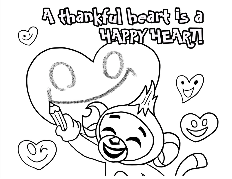 Thankfulness Coloring Pages 8-Pack