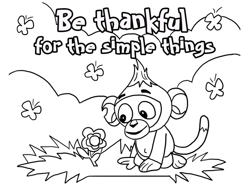 Thankfulness Coloring Pages 8-Pack