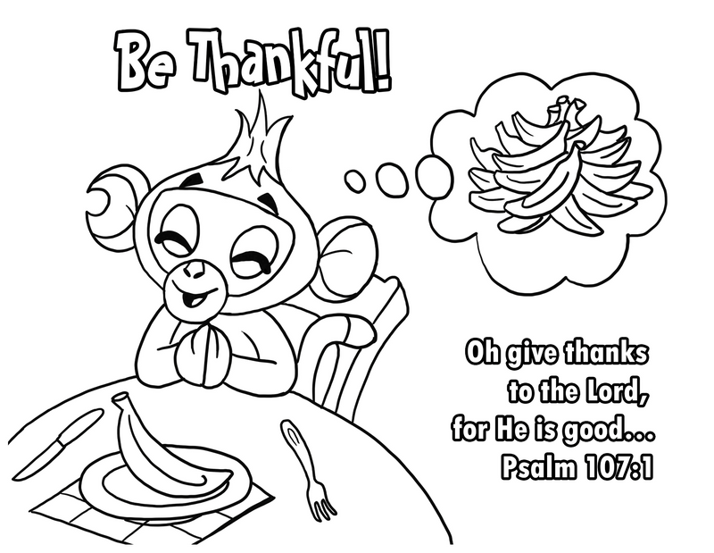 Thankfulness Coloring Pages 8-Pack
