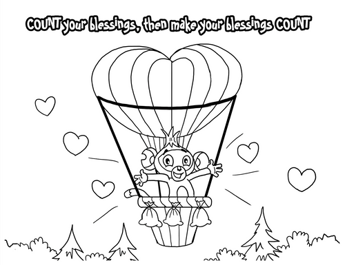 Thankfulness Coloring Pages 8-Pack