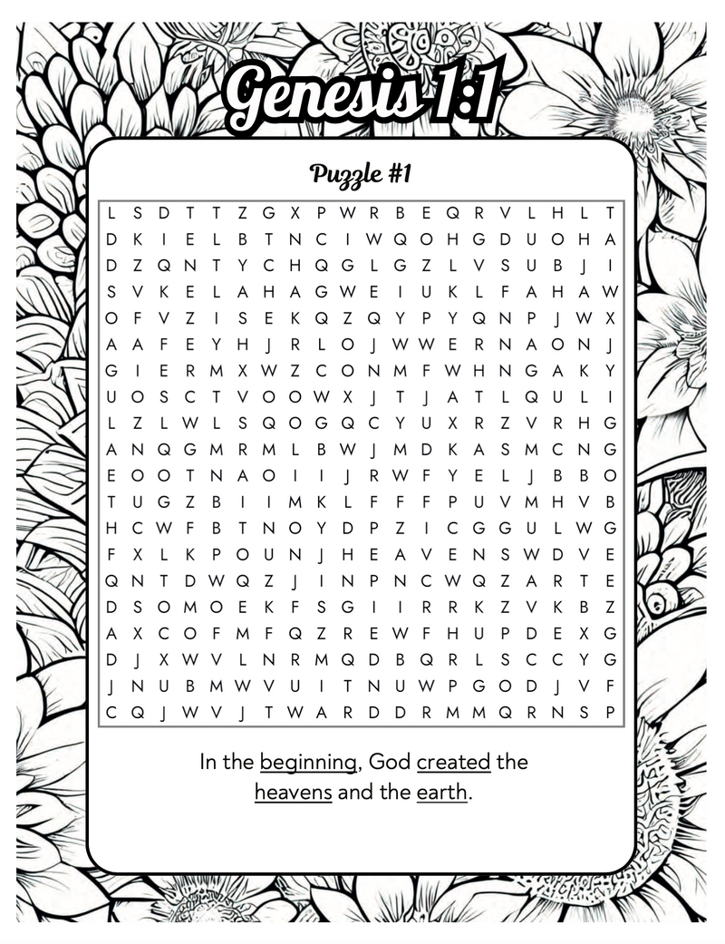 66 Bible Verse Word Search Puzzles