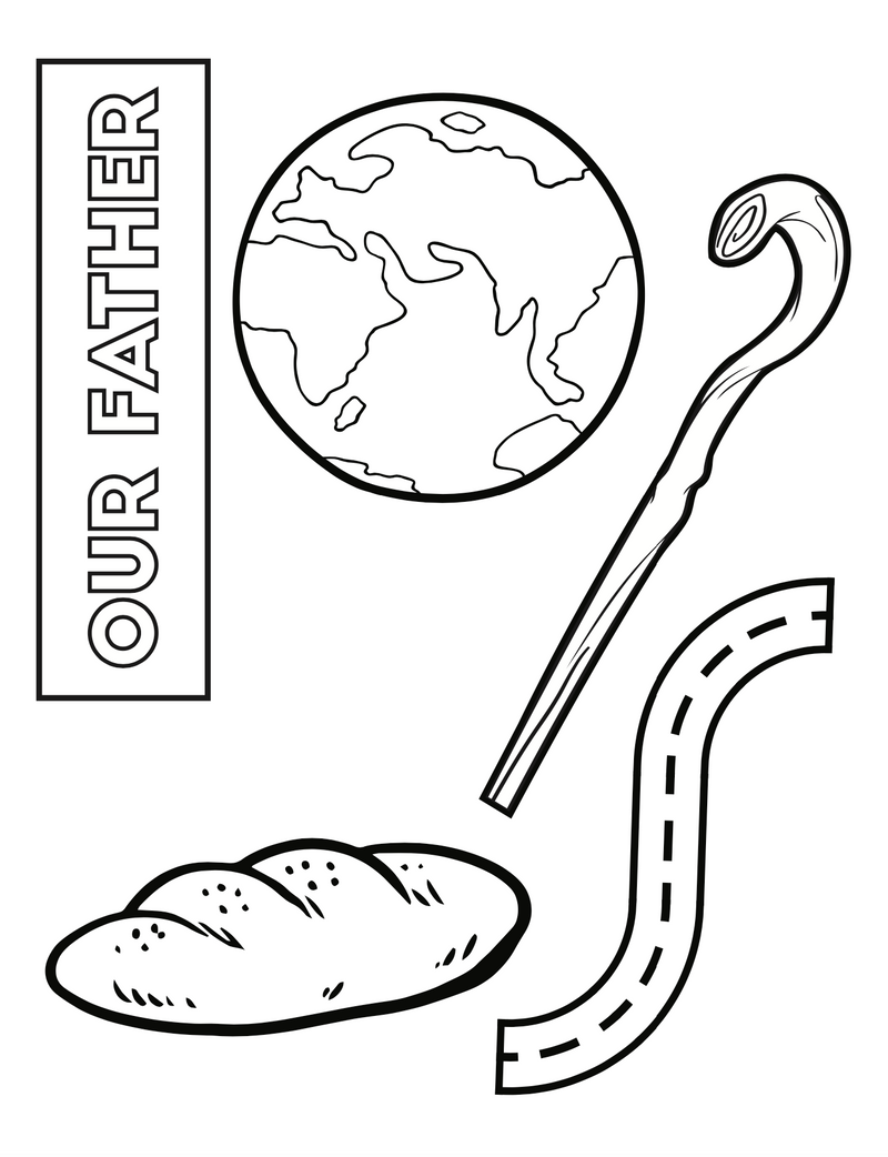 Load image into Gallery viewer, The Lord&#39;s Prayer Coloring Craft

