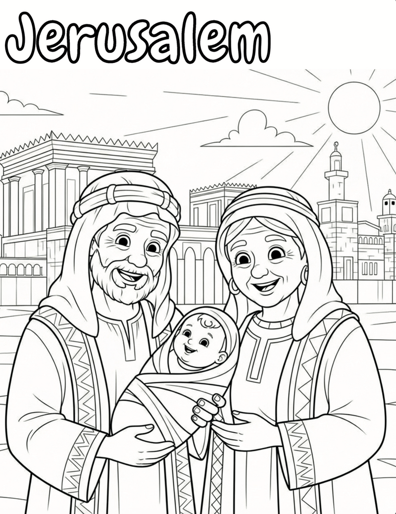 Load image into Gallery viewer, The Locations Of The Christmas Story Coloring Pages
