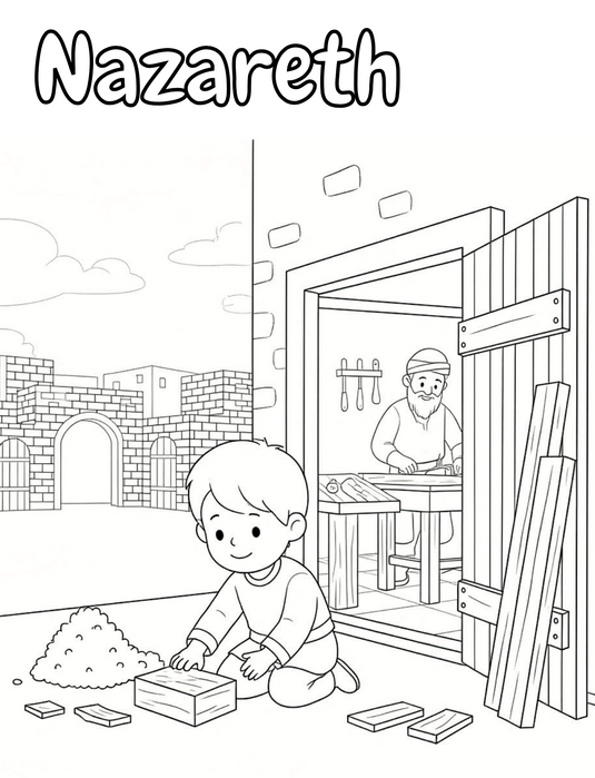 The Locations Of The Christmas Story Coloring Pages