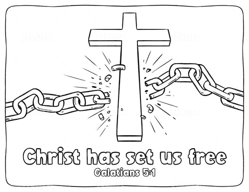 Set Free From Sin Coloring Page
