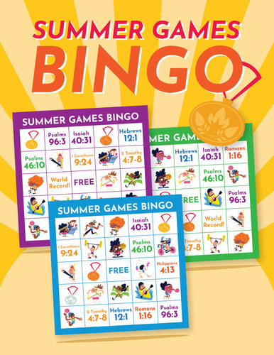 Summer Games Bingo Game for Kids