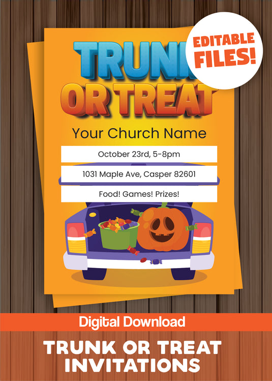 Trunk-or-Treat Invites