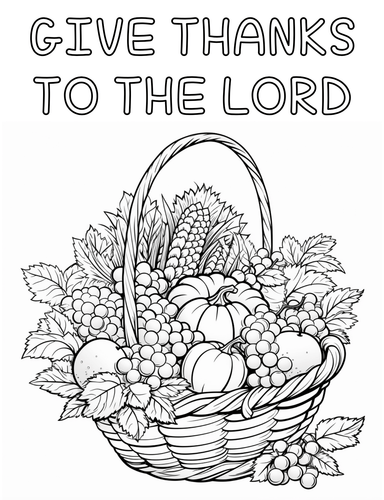 Give Thanks To The Lord Coloring Page - Children's Ministry Deals