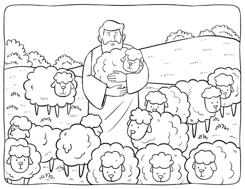 The Good Shepherd Coloring Page Coloring Page