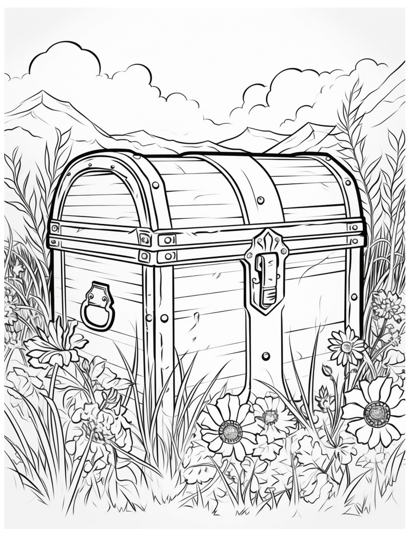 Parable Of Treasure In a Field Coloring Page Coloring Page - Children's Ministry Deals