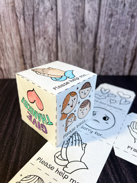 FREE Prayer Cube Craft