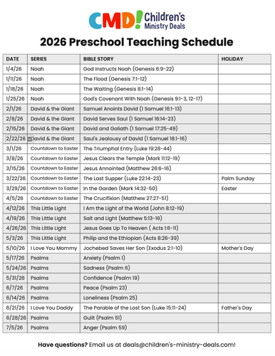 2026 Jan-Dec 52-Week Preschool Scope & Sequence