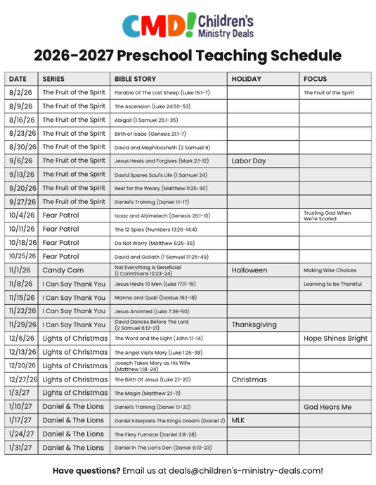2027 August-July Preschool 52-Week Scope & Sequence