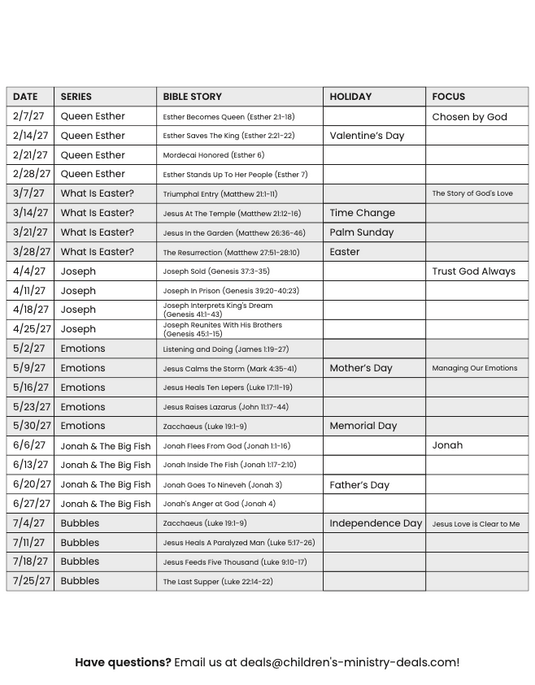 2027 August-July Preschool 52-Week Scope & Sequence