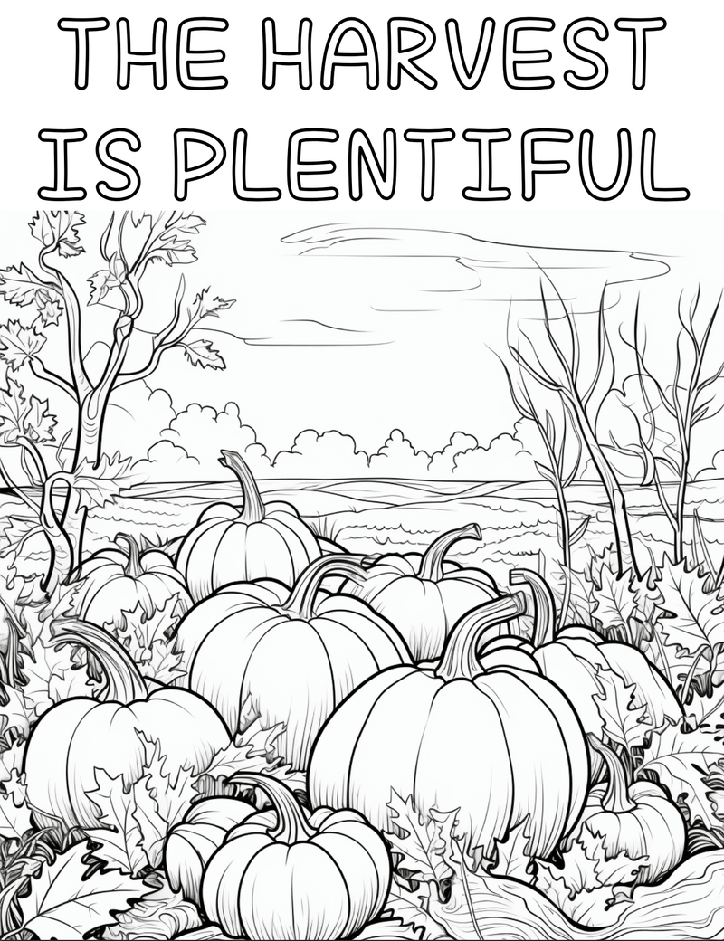 The Harvest Is Plentiful Coloring Page - Children's Ministry Deals
