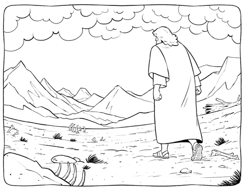 Valley Of Dry Bones Coloring Page Coloring Page