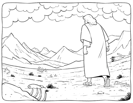 Valley Of Dry Bones Coloring Page Coloring Page