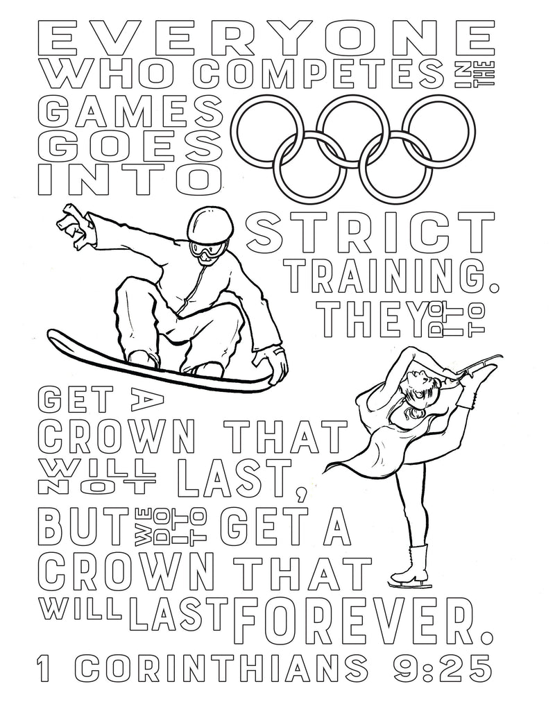 Load image into Gallery viewer, Winter Olympics Coloring Page
