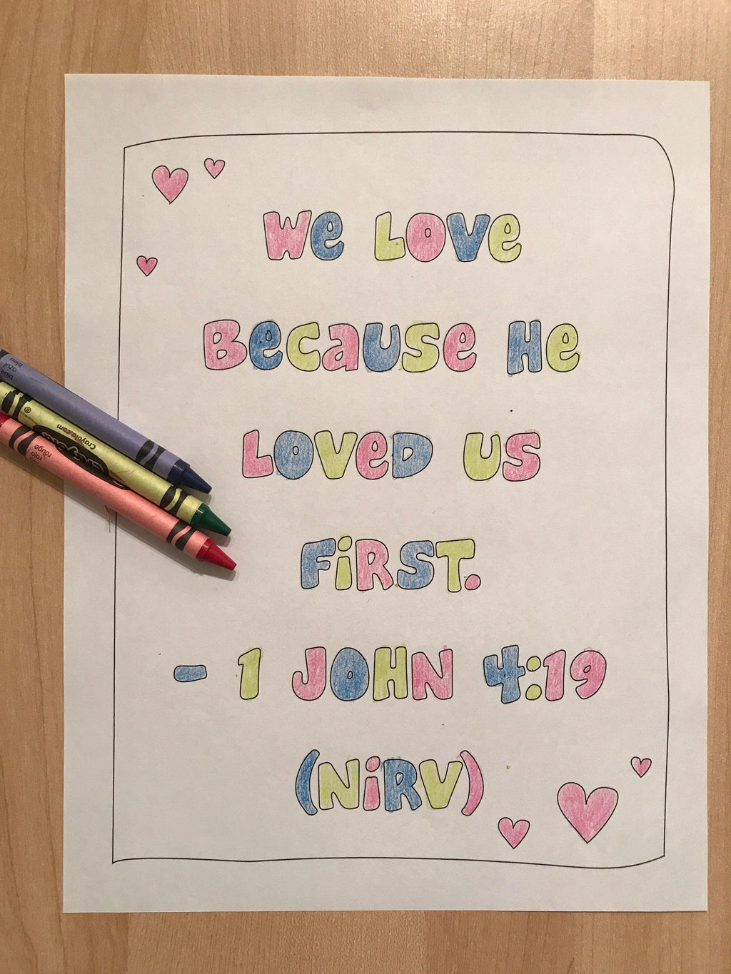 1 John 419 Bible Verse Coloring Page