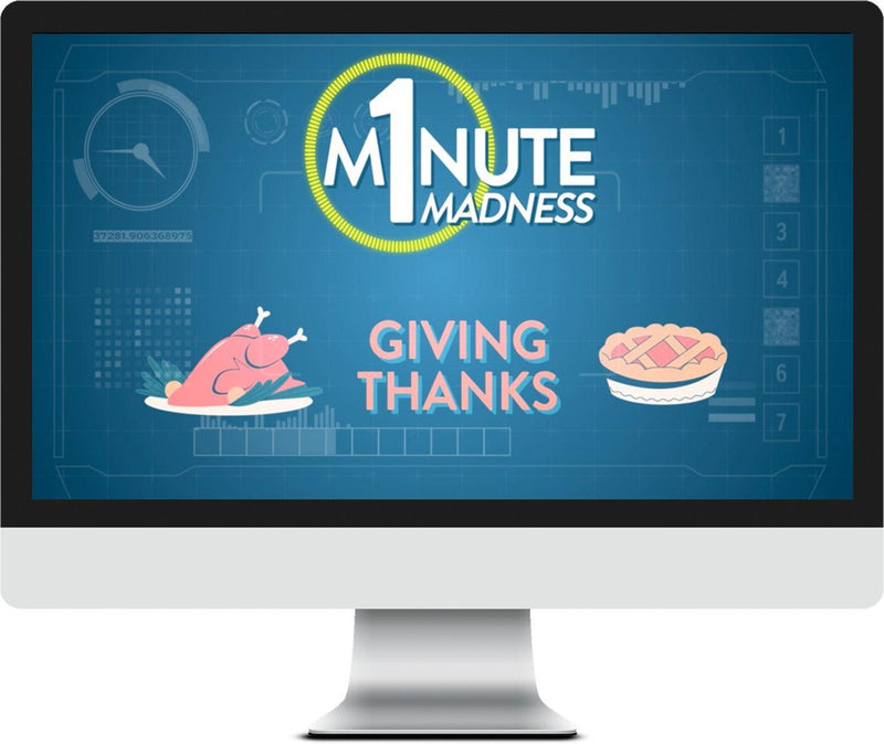 1 Minute Madness: Thanksgiving Church Game Video - Children's Ministry Deals