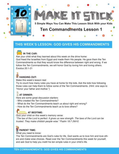 10-Commandments 12-Week Children’s Ministry Curriculum - Children's Ministry Deals