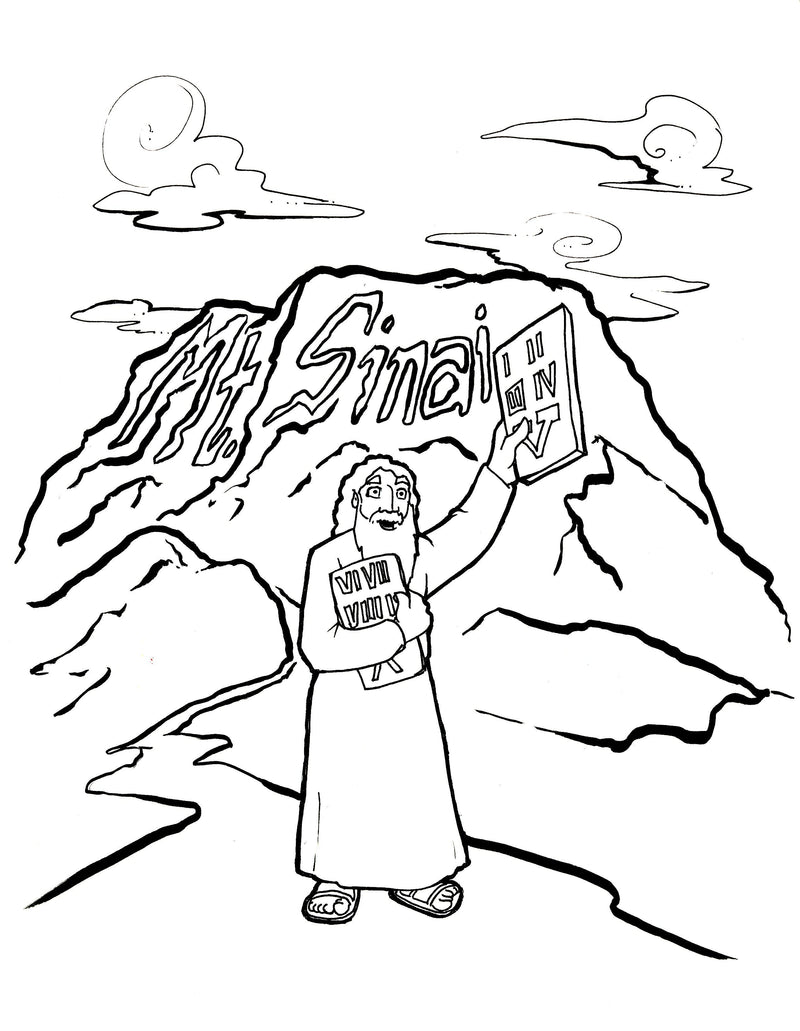Load image into Gallery viewer, 10 Commandments Coloring Page
