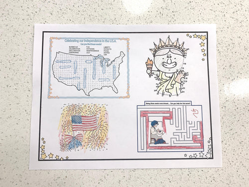 4th of July Activity Sheet - Children's Ministry Deals