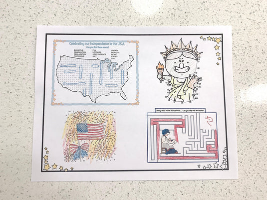 4th of July Activity Sheet - Children's Ministry Deals