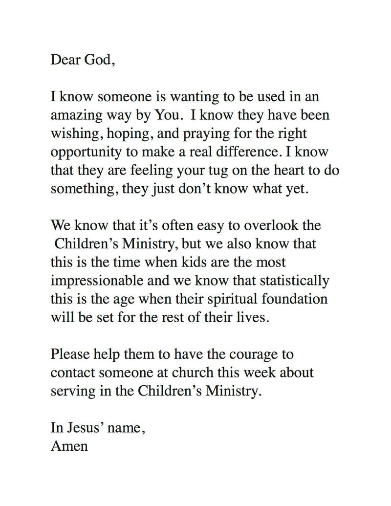 Load image into Gallery viewer, Bulletin Inserts for Children&#39;s Ministry Volunteer Recruitment
