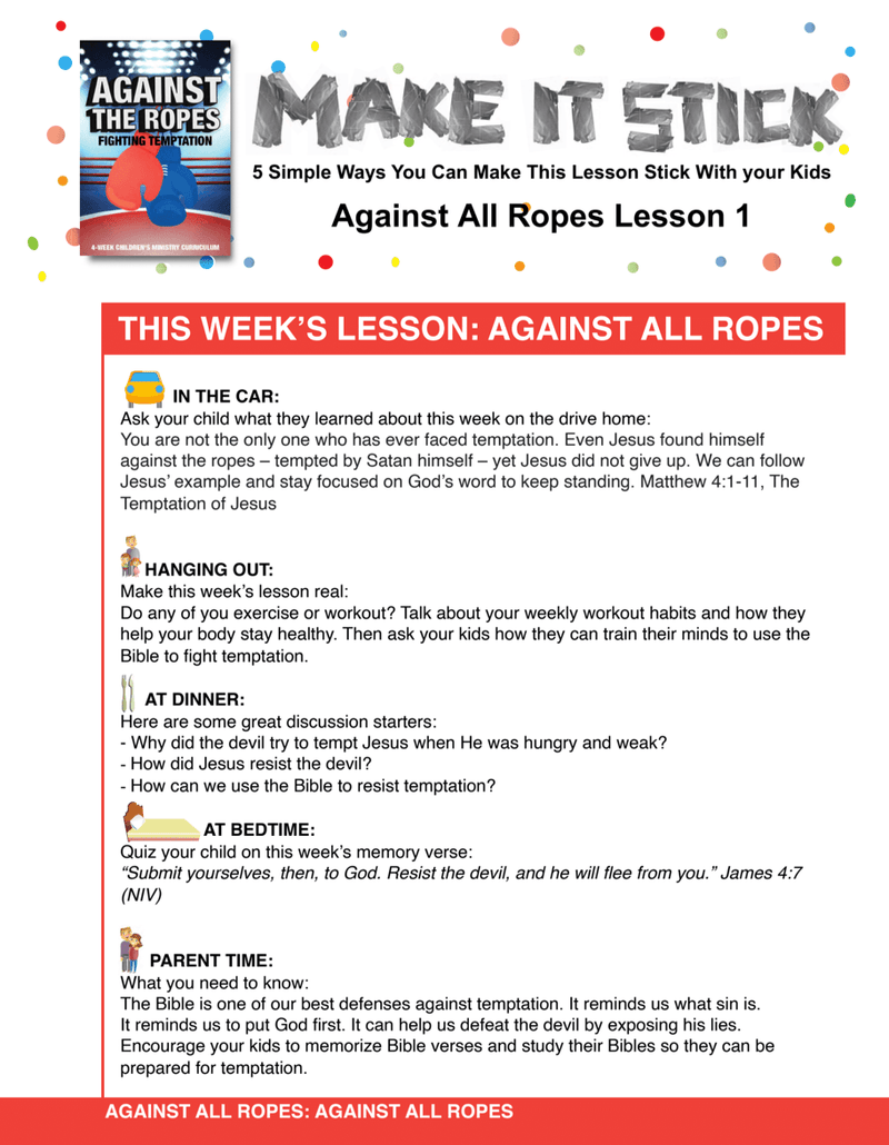 Load image into Gallery viewer, Against the Ropes 4-Week Children&#39;s Ministry Curriculum - Children&#39;s Ministry Deals
