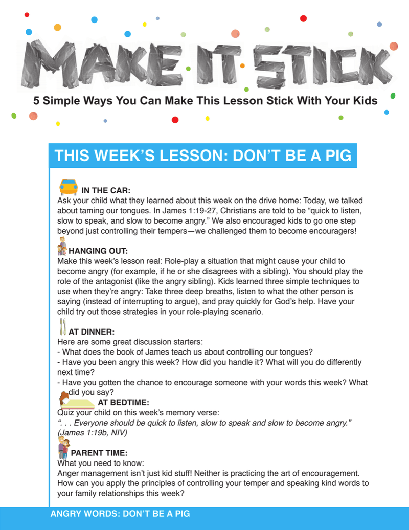 Load image into Gallery viewer, Angry Words 4-Week Children&#39;s Ministry Curriculum - Children&#39;s Ministry Deals
