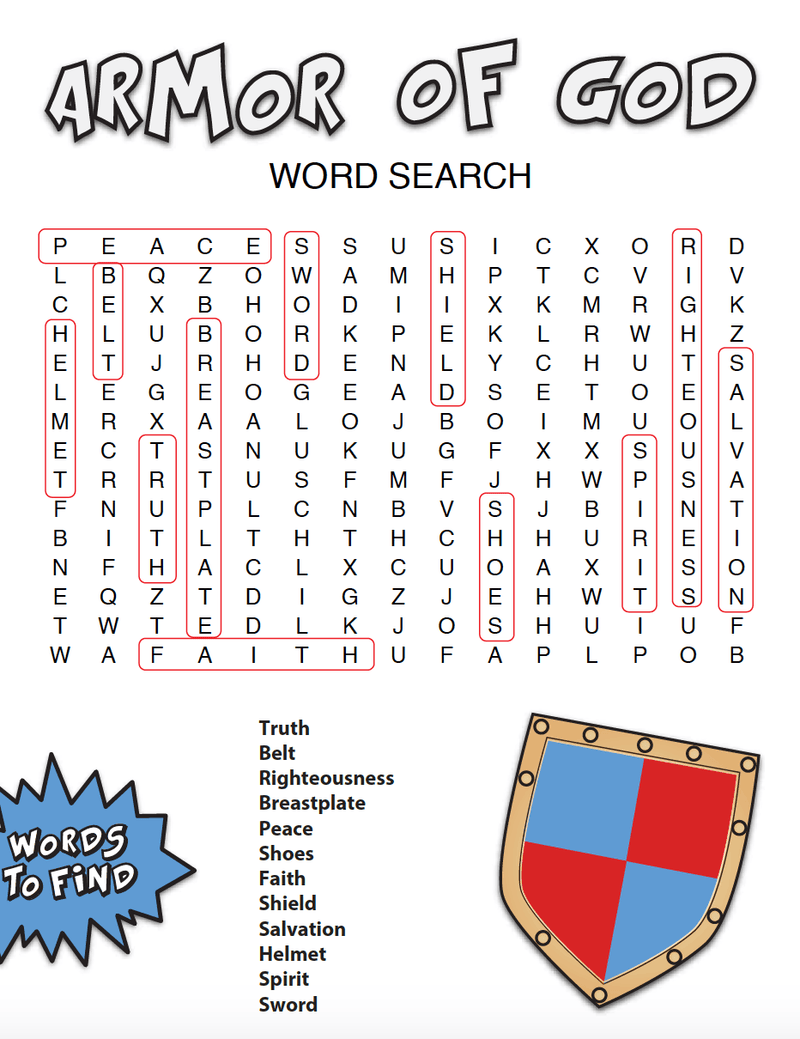 Armor of God Word Search