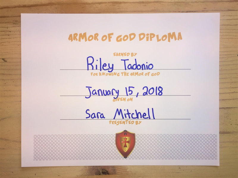 Load image into Gallery viewer, FREE Armor of God Diploma
