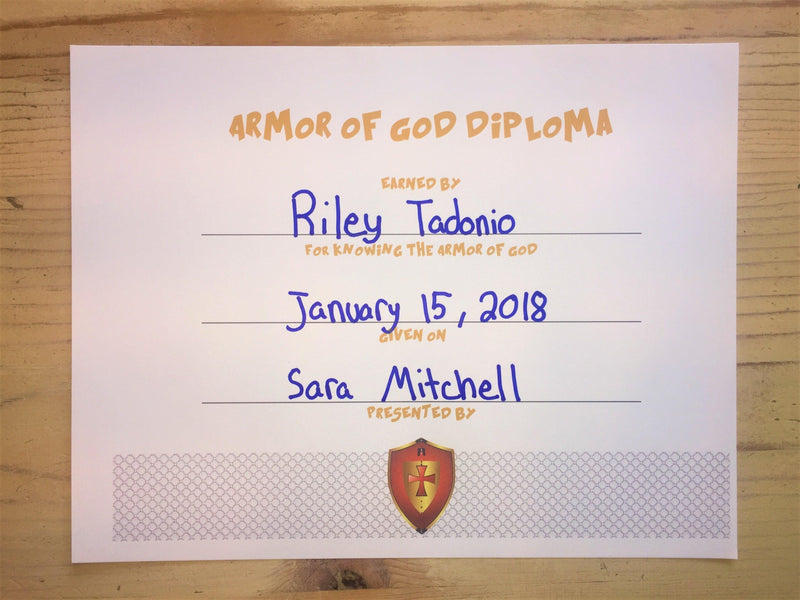 FREE Armor of God Diploma