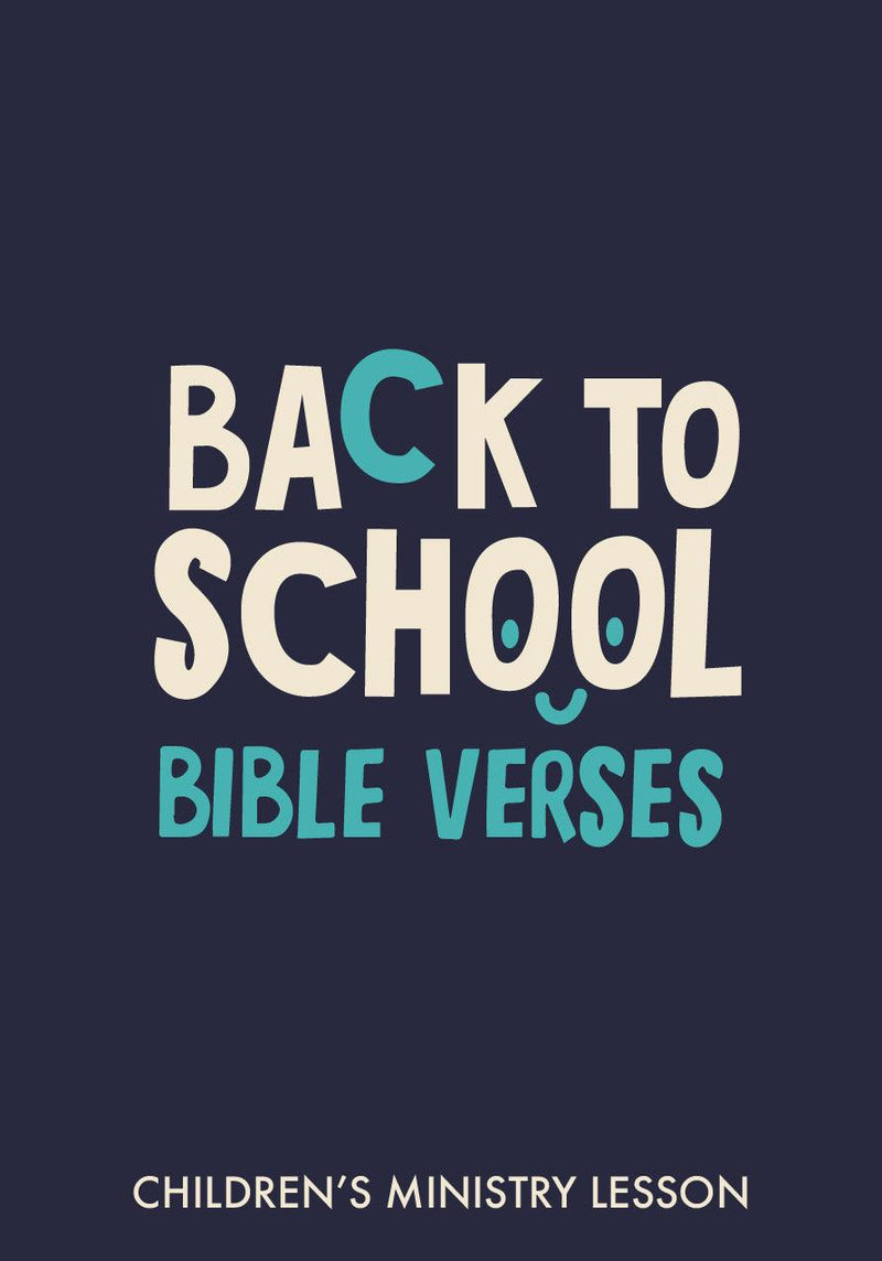 Back to School Bible Verses Children's Ministry Lesson