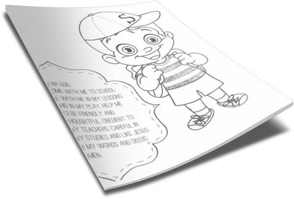 FREE Back To School Coloring Page - Student (Boy)